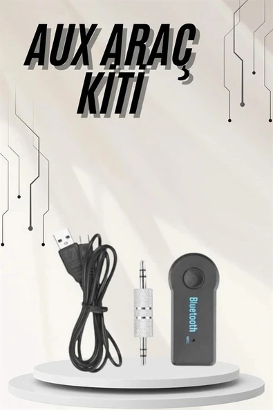 Yeni Nesil Bluetooth Aux Araç Kiti Siyah TV Tablet Telefon Araç Araba - Resim 2