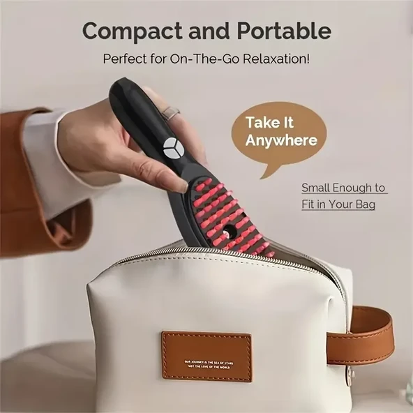 Buharlı Titreşimli ve Kırmızı Mavi Işık Terapili Kafa ve Saç Bakım Tarağı (5314) - 4