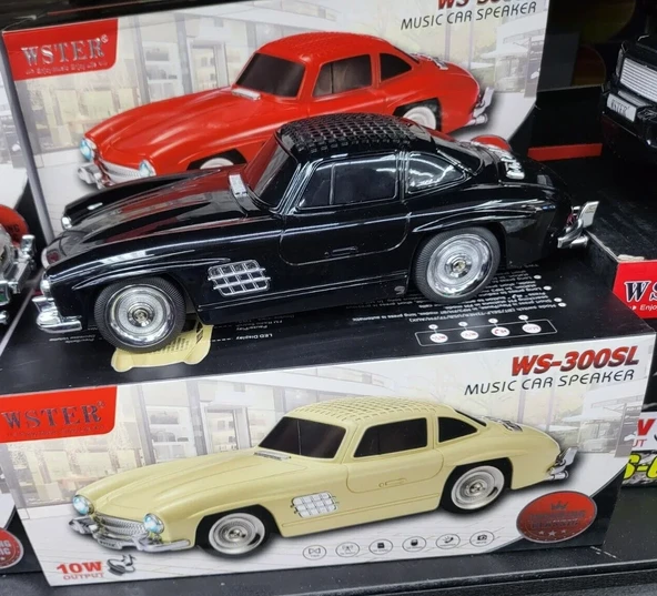 WS-300SL Klasik Benz Model 10W Bluetooth Hoparlör Fm Radyo USB (5314) - 3