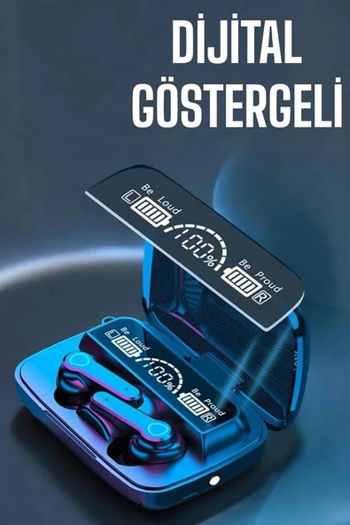 Bluetooth Kulaklık Dijital Göstergeli Kablosuz Uzun Pil Ömrü - Resim 3