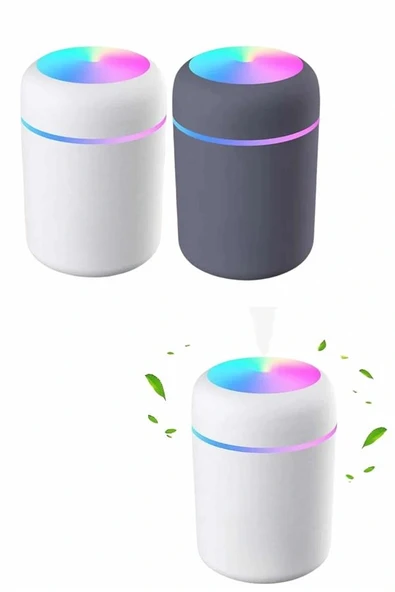 Rgb Işıklı Ulrasonik Ledli Hava Nemlendirici Buhar Makinesi Buhardanlık - Resim 3