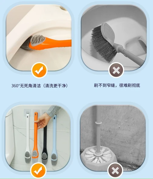 Ördek Tasarımlı Silikon Tuvalet ve İnce Detay Fırçası (5314) - 3