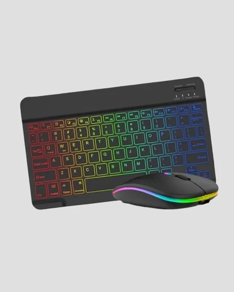 Aydınlatmalı Türkçe Q RGB Klavye Sessiz ve Dayanıklı Tuş Takımı - Resim 2