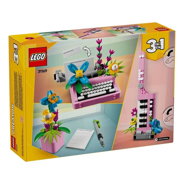 31169 Lego Creator 3in1 - Çiçekli Daktilo 363 parça +8 yaş - Resim 7