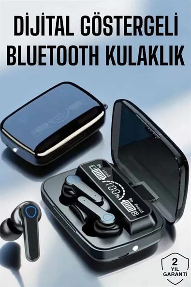 Bluetooth Kulaklık Dijital Göstergeli Kablosuz Uzun Pil Ömrü - Resim 2