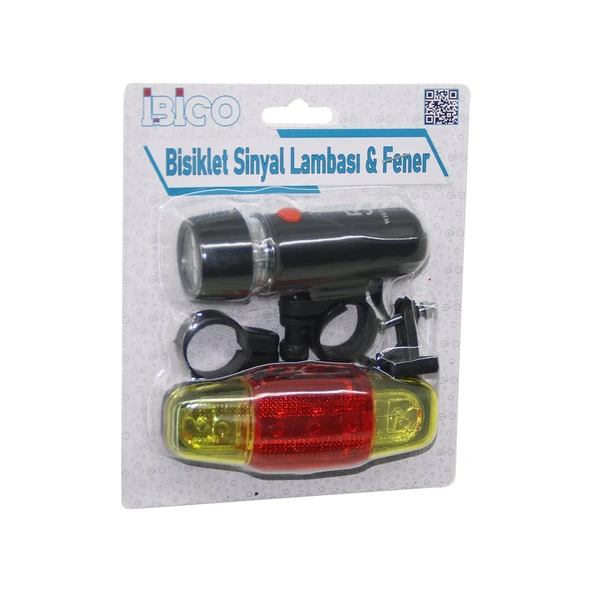 2İN1 BİSİKLET FENERİ SİNYALLİ LAMBA PİLLİ (5314)