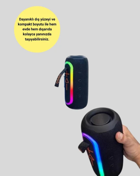 Uzun Pil Ömürlü Bluetooth 5.1 Hoparlör - Resim 4