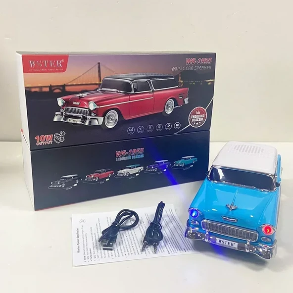 Chevrolet WS-1955BT Belair 1955 Model Bluetooth Hoparlör (5314) - 3