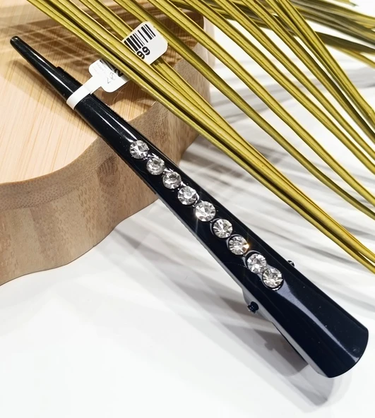 Monalisa Home 13cm Gösterişli   Siyah Taşlı Muz Toka ürün görseli