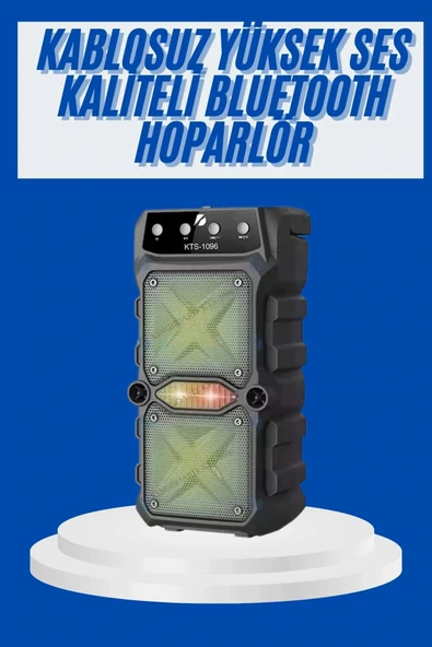 Büyük Boy Bluetooth Hoparlör Çoklu Bağlantı Çift Çıkışlı Taşınabilir Kesintisiz ürün görseli