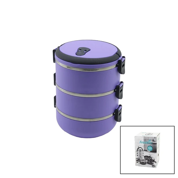 LİLA 3LÜ SEFER TASI SAKLAMA KABI 1.8LT (5314)