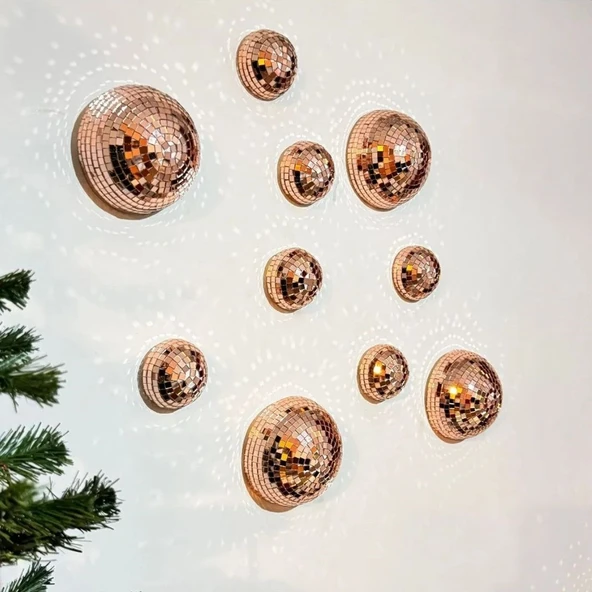 Kare Bronz Cam Mozaik Fayans Çıkartmaları El İşi Kare Cam Fayans Kendinden Yapışkanlı Aynalı Dekor Panel 30x30 Cm (5314) - 2