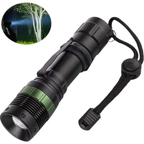 Ultra Güçlü 3 Modlu Metal Şarjlı El Feneri Cree T6 800 Metre + Şarjlı Pil (5314) - 2
