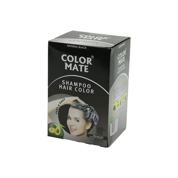 COLOR MATE 10PCS SİYAH SAÇ BOYAMA ŞAMPUANI (5314)