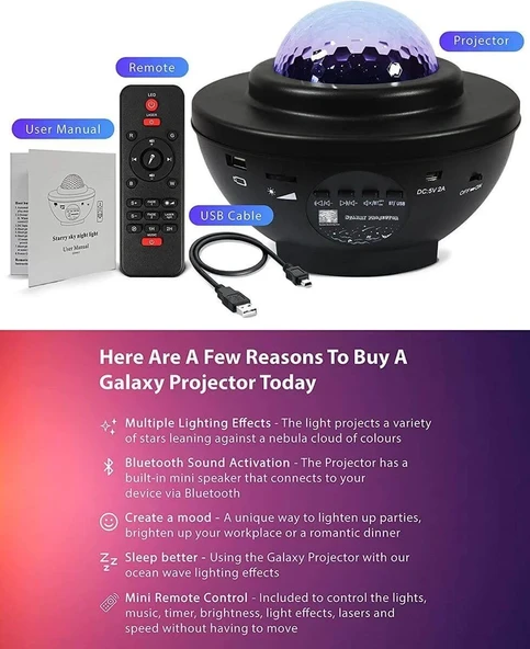 Müzikli, Bluetooth Bağlantılı, Işık Küresi (5314) - 3