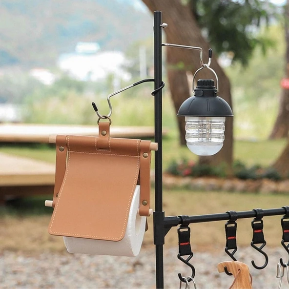 Kamp İçin Çok Fonksiyonlu S-Şekilli Direk Askısı Kaymaz Paslanmaz Çelik Eşya Asma Kancası (5314) - 2