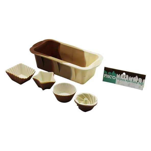 13PCS SİLİKON MUFFİN - BATON KEK KALIP SET BATON=11.5X25CM 3ER RÜZGAR GÜLÜ - YUVARLAK - YILDIZ - D.GEN (5314)