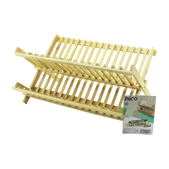 LÜX AHŞAP BAMBU BULAŞIK - TABAKLIK TEZGAH ÜSTÜ 46X33CM (5314)