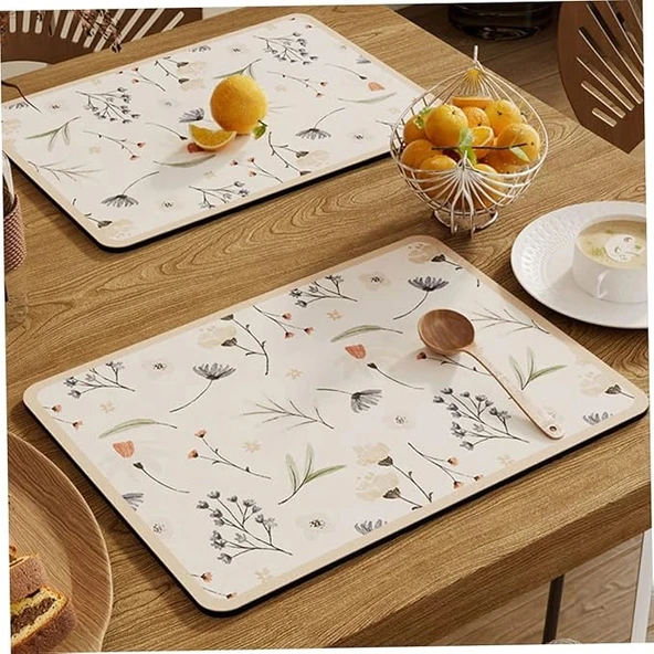 Çiçekli Kaymaz Servis Matı ürün görseli