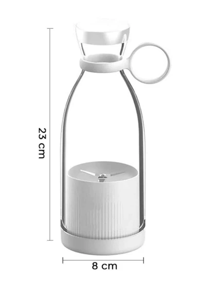 Taşınabilir Kablosuz Şarjlı Kişisel Smoothie El Blender Mini Meyve Sıkacağı - Resim 5