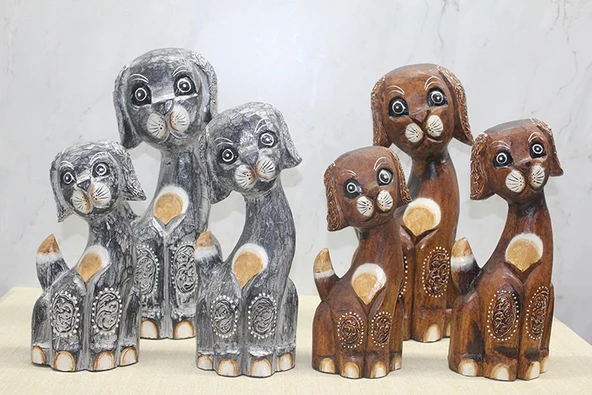 Ahşap 3'lü Köpek Seti ürün görseli