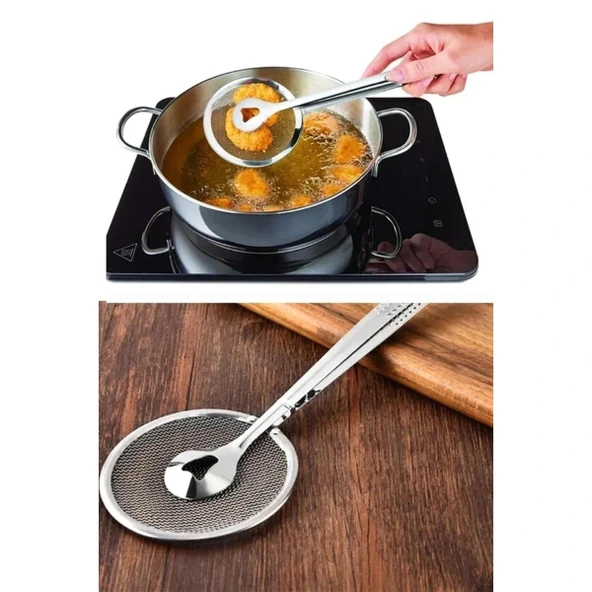 Süzgeçli Kevgirli Haşlama Kızartma Maşası - Resim 3