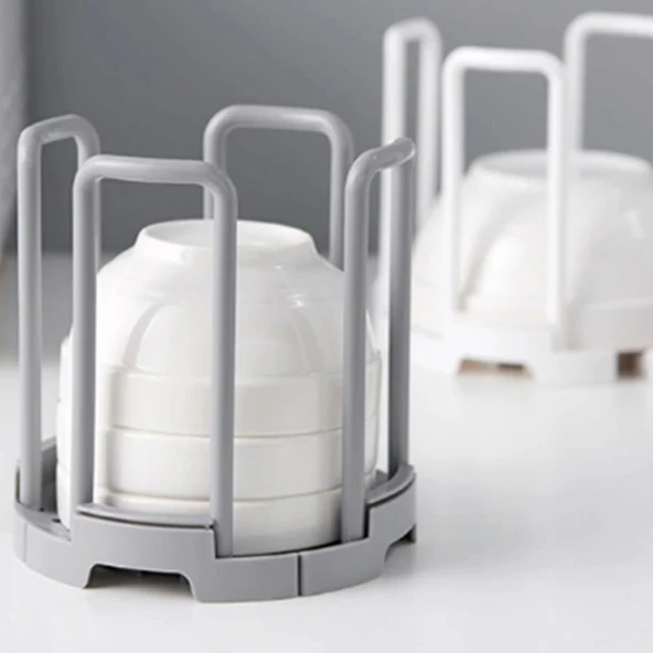 Tabak Bardak Kase Standı Bulaşık Kurutma Tutucu Mutfak Düzenleyici Organizatör (5314) - 2