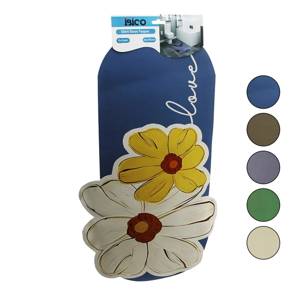 ÇİÇEK FİGÜRLÜ - RENKLİ   45X75CM   SU EMİCİ - SİHİRLİ  BANYO PASPASI  ELASTİK (5314)
