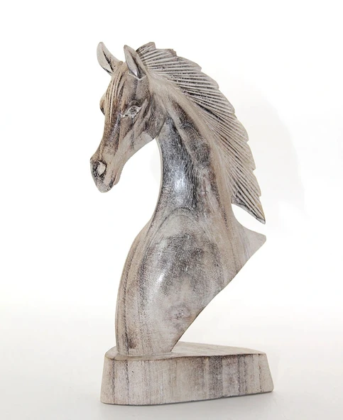 Ahşap At Büstü 25 cm ürün görseli 1