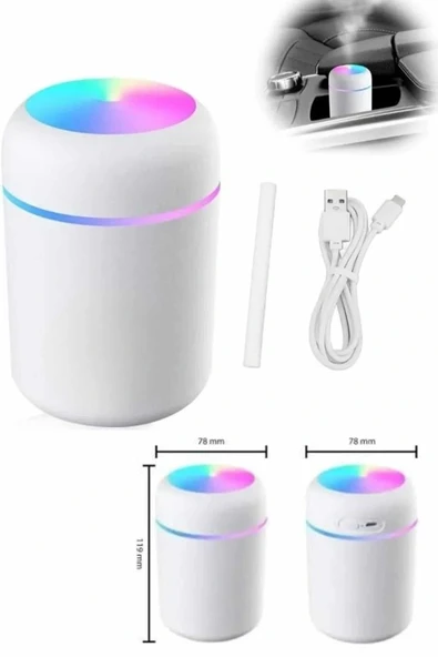 Hava Nemlendirici Buhar Makinesi Led Işıklı USB Dekoratif Nemlendirici - 2