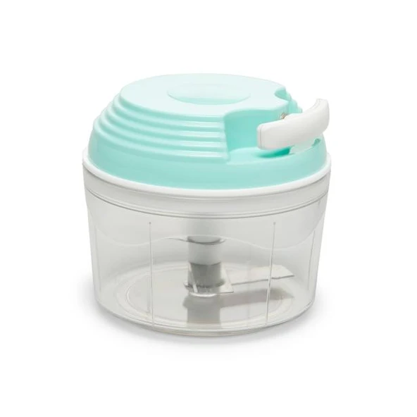 İpli El Rondosu 3 Bıçaklı Pratik İp Çekmeli Doğrayıcı Mutfak Mini Rota (5314) - 3