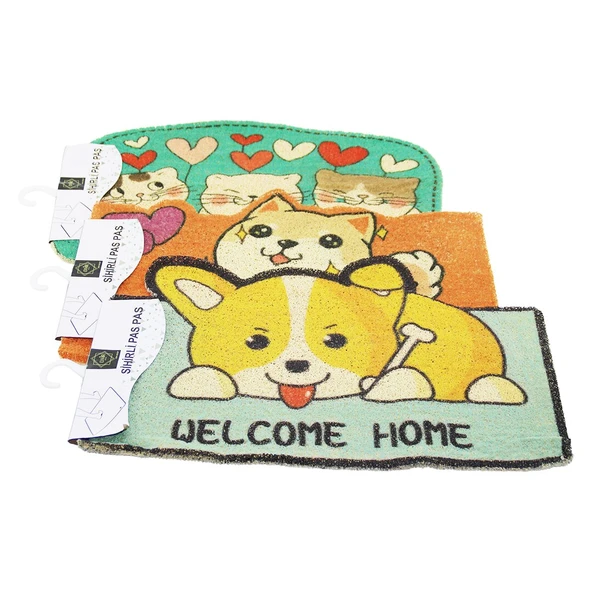 HAYVAN FİGÜRLÜ 37X57CM KAUÇUK PLASTİK KAPI PASPASI (5314)