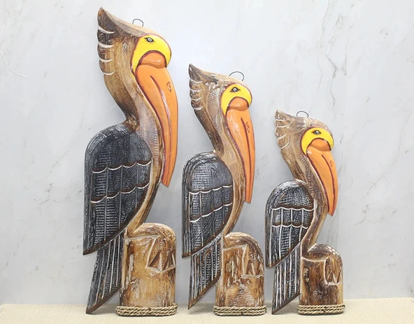 Ahşap 3'lü Pelikan Seti ürün görseli