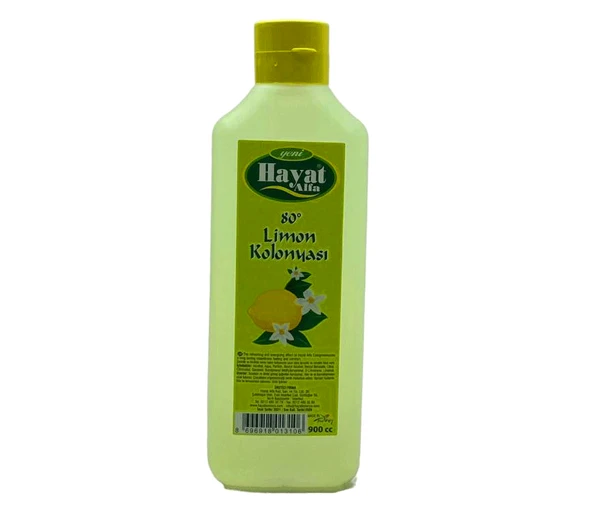 HAYAT 900ML LİMON KOLONYA BİDON (5314)
