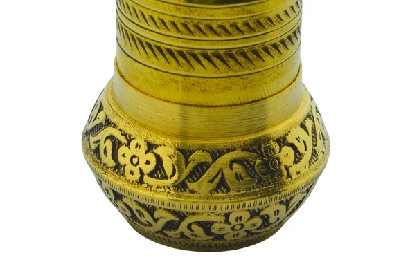 LUDIA Pirinç El Yapımı Karabiber ve Baharat Değirmeni Öğütücü (4cmx11cm) - Resim 4