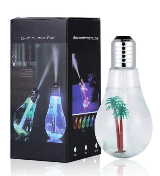 Hava Nemlendirici Ampul Görünümlü Hazneli Buhar Makinesi 400 ml. (5314) - 3