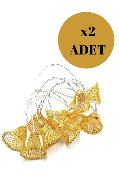 Parti ve Özel Gün Dekorasyonu Çan Şeklinde Metal Şerit Led Işık (5314) - 5