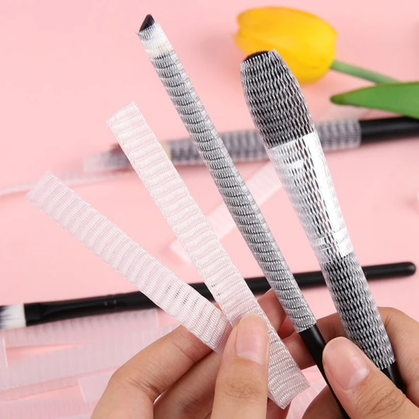 Makyaj Far Allık Kontür Eyeliner Fırça Malzemeleri Ürünleri Koruyucu File Kapak Örgü Kılıf Set 20li (5314)