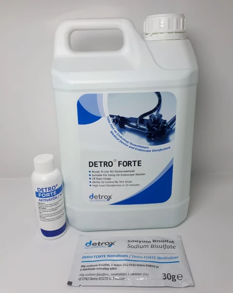 Detro Forte Yüksek Düzey Tıbbi Alet Ve Endoskop Dezenfektanı 5L