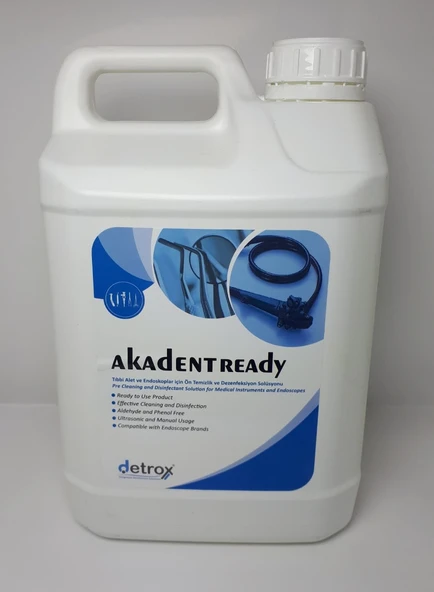 AKADENT READY Tıbbi Alet ve Endoskoplar İçin Ön Temizlik ve Dezenfeksiyon Solüsyonu 5 LT - 2