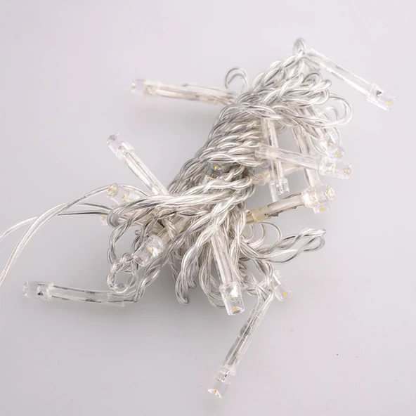 100 Ledli 8 Fonksiyonlu 10 Metre Led Aydınlatma Dekor Lambası (beyaz) (5314) - Resim 2