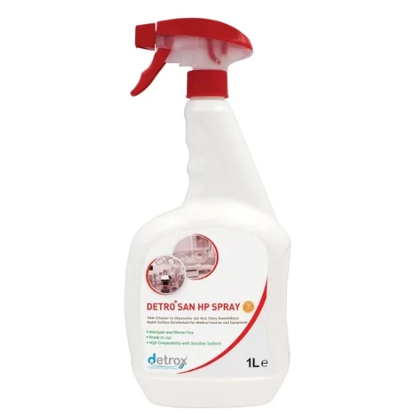 Detro San Hp Spray Tıbbi Cihazlar İçin Hızlı Yüzey Dezenfektanı 1 LT