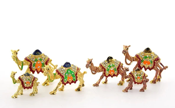 Swarovski Taşlı 3'lü Deve Seti Model 1 ürün görseli