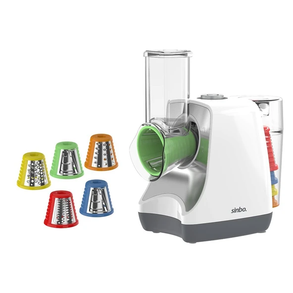 5İN1 OTOMATİK MEYVE VE SEBZE DOĞRAYICI MAKİNE KALIN İNCE = RENDE - DİLİMLEME - ÖĞÜTÜCÜ 150W SHB-7505 (5314)