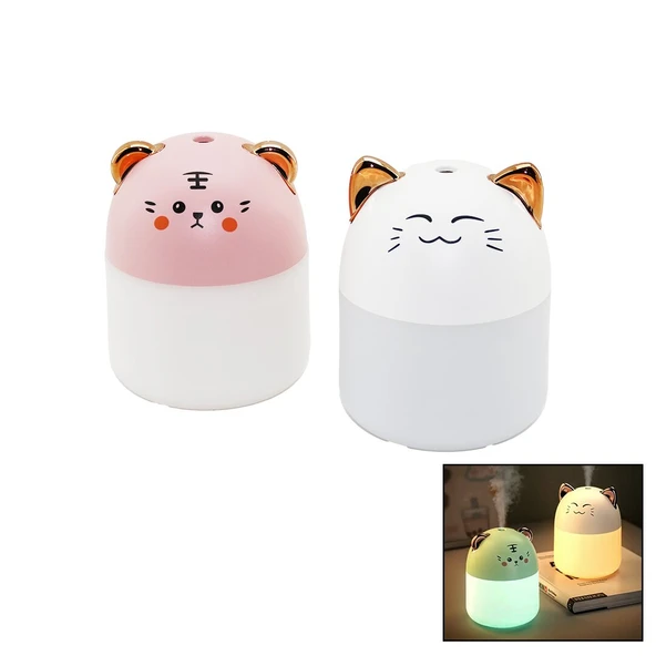 HAVA NEMLENDİRİCİ- BUHAR MAKİNE- KOKU GİDERİCİ USB ŞARJLI- IŞIKLI250ML (5314)