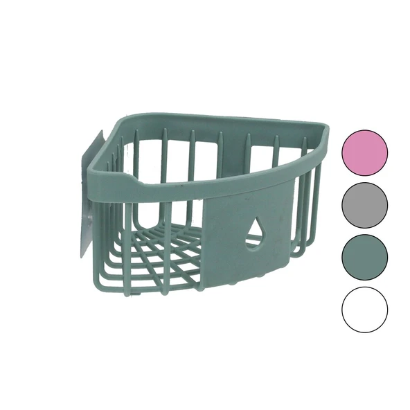 ÜÇGEN KÖŞELİK  BANYO - MUTFAK ORGANİZERİ  RENKLİ PLASTİK   YAPIŞKANLI MONTAJ (5314)