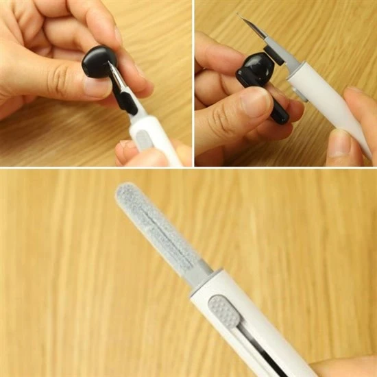 Çok Amaçlı Yumuşak Fırçalı Kablosuz Kulaklıklar İçin Kulaklık Temizleme Kiti (5314) - 4