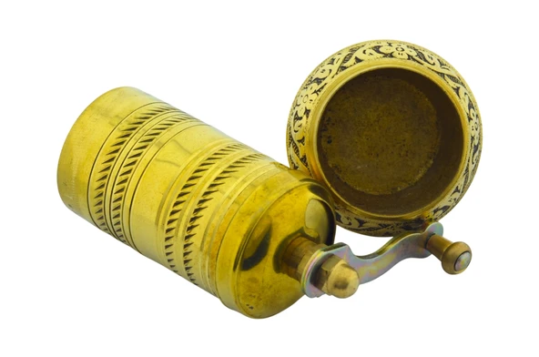 LUDIA Pirinç El Yapımı Karabiber ve Baharat Değirmeni Öğütücü (4cmx11cm) - Resim 3