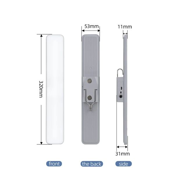 KUMANDALI - ZAMAN - IŞIK GÜCÜ AYARLI METAL ASKILI - USB ŞARJLI LAMBA FENER 20SMD LED (5314) - 2
