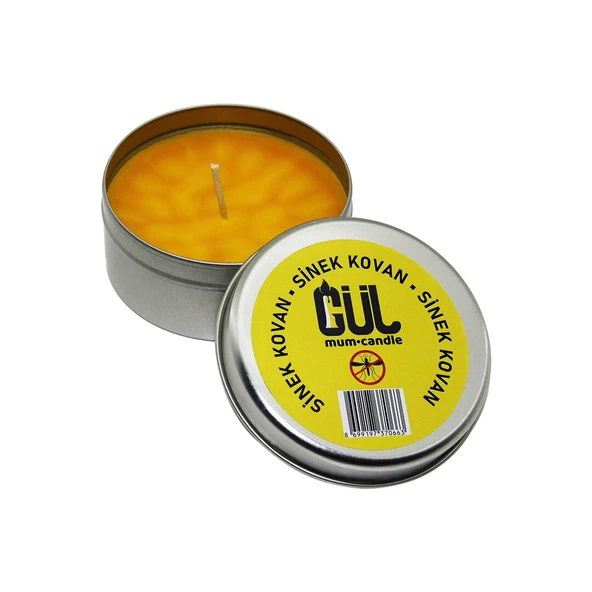 MUM CANDLE SİNEK KOVAN MUM TENEKE KUTU (5314)